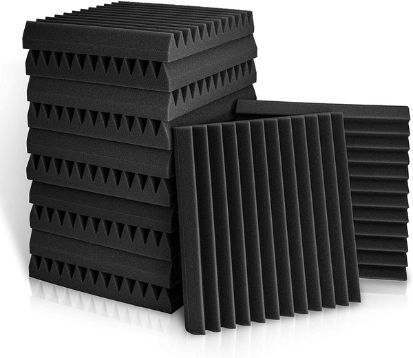 12PCS Studio Acoustic Foam Sound Absorption Proofing Tiles Panel Wedge - Lets Party