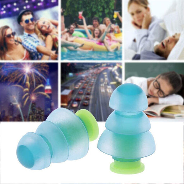 Pair Silicone Ear plugs 25db Earplugs Sleeping Shooting Reusable Noise Reduction - Lets Party