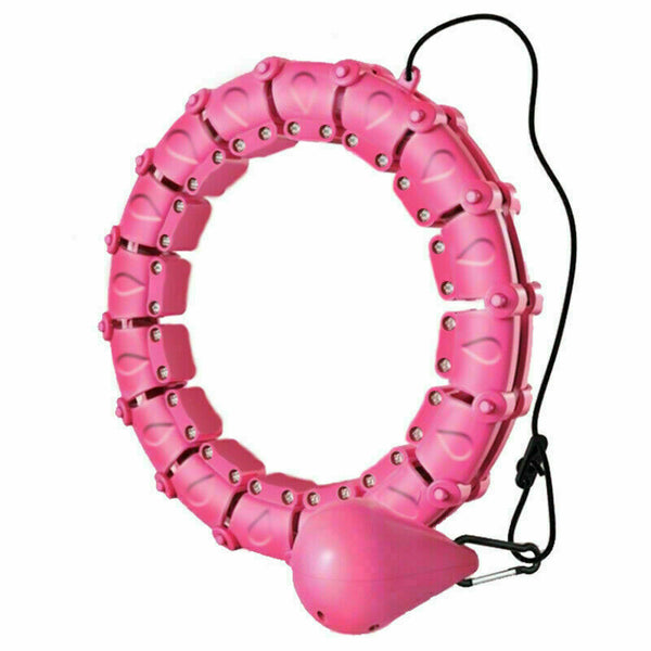 24 Knots Pink Smart Hula Hoop Fitness Detachable Hoops Weight AU Stock Hoola Hoops - Lets Party