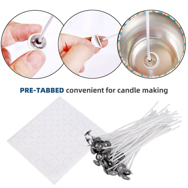 122PCS Candle Making Kit Diy Candle Craft Tool Set Pouring Pot Wick Wax Kit Gift - Lets Party