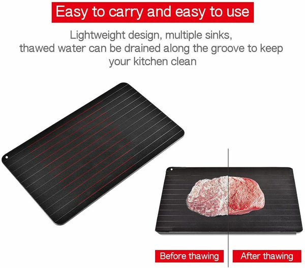 Defrosting Tray Natural Thawing Frozen Meat Rapid Metal Thawing Plate Board - Lets Party