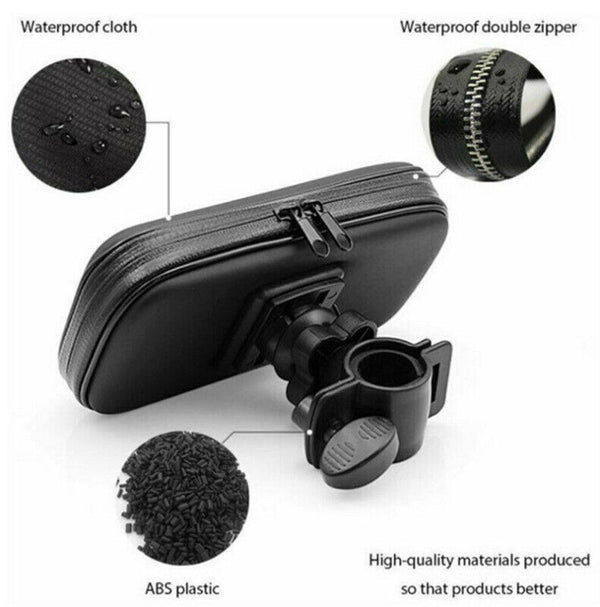 Waterproof Bicycle Bike Motorcycle Handlebar Mount Holder Case For Mobile Phone