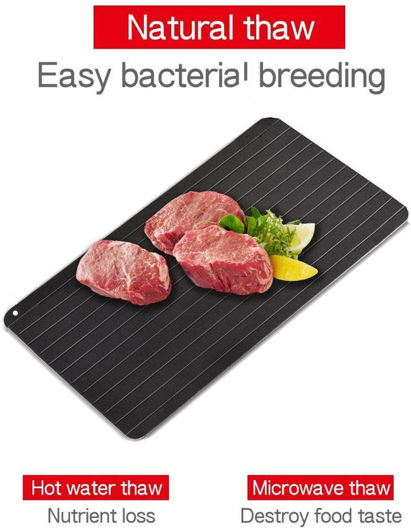 Defrosting Tray Natural Thawing Frozen Meat Rapid Metal Thawing Plate Board - Lets Party