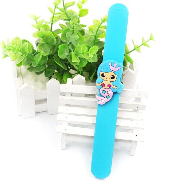 1-6pcs Mermaid Slap Band Bracelet Set Party Supplies Girls Birthday Gifts