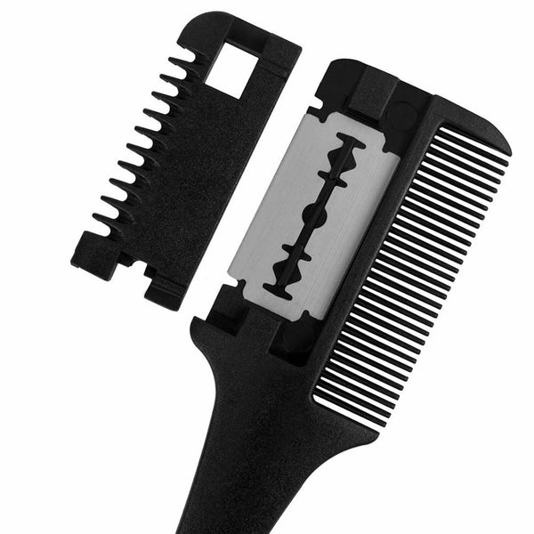 Professional Hairdressers Razor Comb Razor DIY Hair Cutting Thinning Trimmer AU