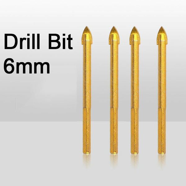 100pcs 6mm Titanium Ceramic Tile Glass Drill Bit Tungsten Carbide Spear Head AU