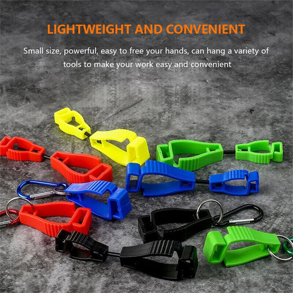 UP30X Interlock Glove Clip Holder Guard Safety Carabiner Hook Work Clamp Grabber