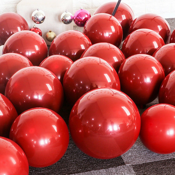 up to 50 pcs Ruby Red Balloons Pastel Candy Balloon Birthday Party Wedding 25 cm