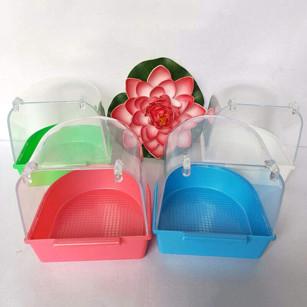 Bird Water Bath Tub For Pet Cage Hanging Bowl Parrot Birdbath Pet Cleaning AU