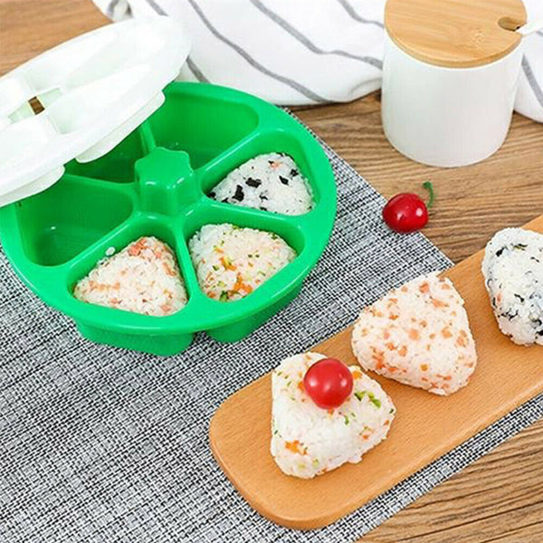 6 Holes Sushi Mold Onigiri Rice Ball Bento Press Maker Mold Kitchen Accessories - Lets Party