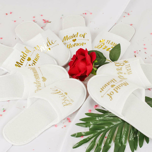 BRIDAL Slippers Bridesmaid Wedding Bride Slippers Maid of Honour (High Quality)