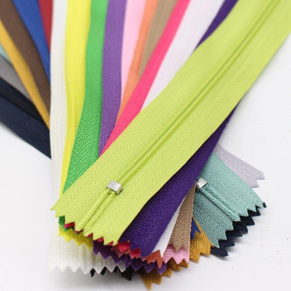 20PCS Nylon Zippers Sewing Tool Edge Puller Zip Tailor Zipper Mixed Color DIY