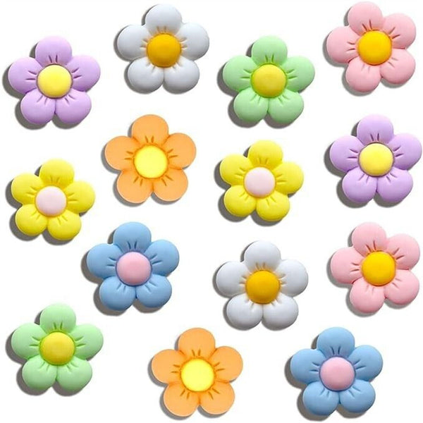 14PCS Flower Shoe Charms Cute Design for Shoes Charm Girl Cute Flower Decoration