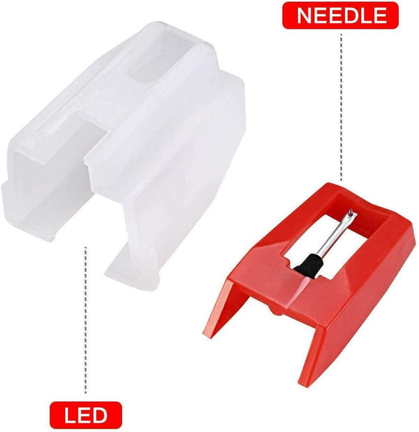 6Pcs Record Player Turntable Phonograph Replacement Stylus Needles Tool Set Red - Lets Party