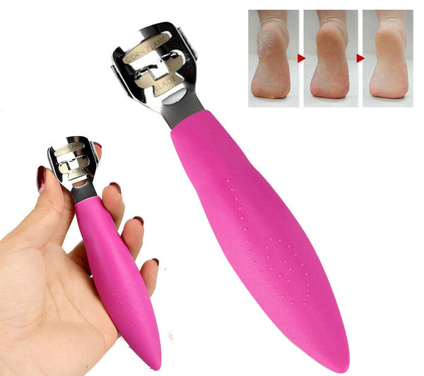 Foot File Hard Skin Remover Callus Shaver Corn Cutter Pedicure Tool + 10 Blades - Lets Party