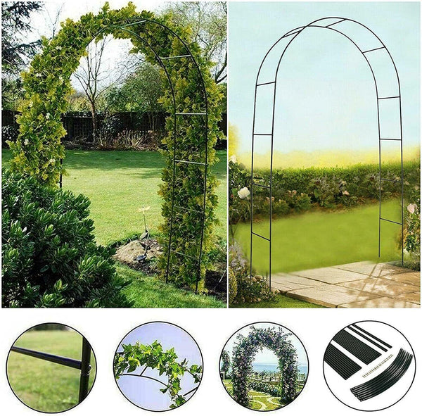 Heavy Duty Metal Garden Arch Pergola Pavilion Outdoor Home Climbing Plant Arbour