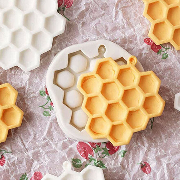 Silicone Bee Honeycomb Cake Mould Chocolate Soap Candle Bakeware Mold - Lets Party