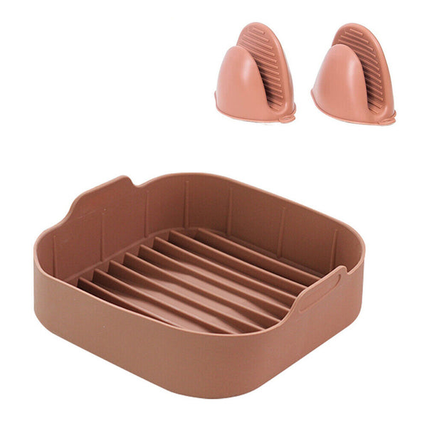 Reusable Coffee Air Fryer Accessories Basket Silicone Pot Baking Tray Mat Oven Nonstick - Lets Party