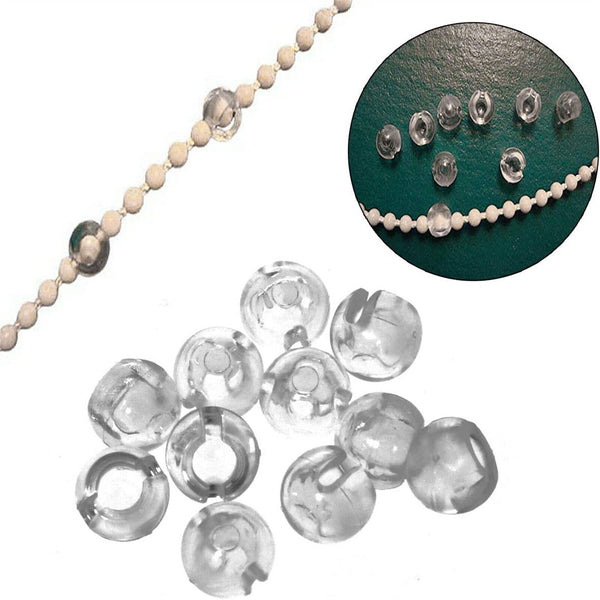 50pcs Blind Control Chain Ball Stopper Roller Cord Holland Blind Clear Curtain