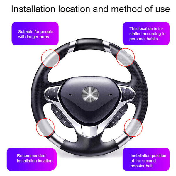 Steering Turning Tractor Forklift Aid Car Wheel Spinner Knob Ball Lorry Truck