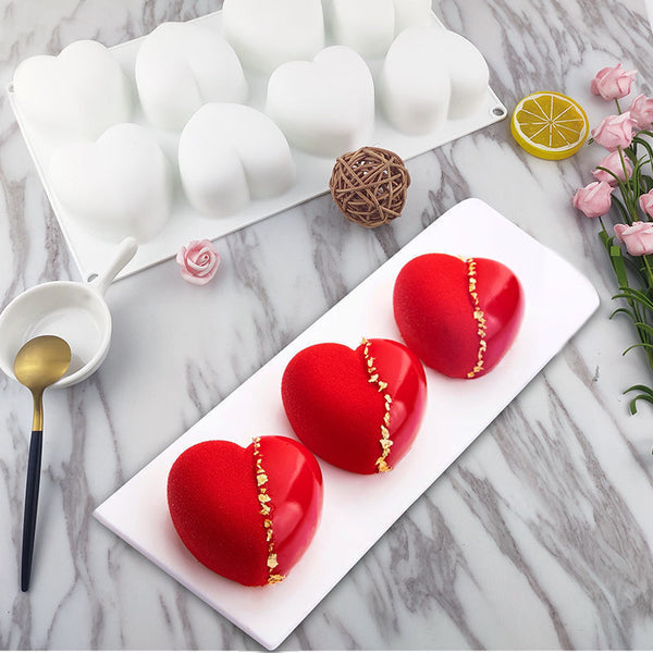 8 Hole Heart Silicone Mould Cake Jelly Candy Cookie Chocolate Baking Cake Mold