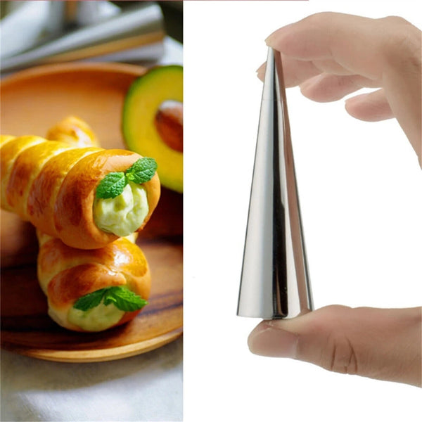 12-120Pcs Steel Pastry Cream Horn Molds Conical Tube Cone Pastry Roll Horn Mould
