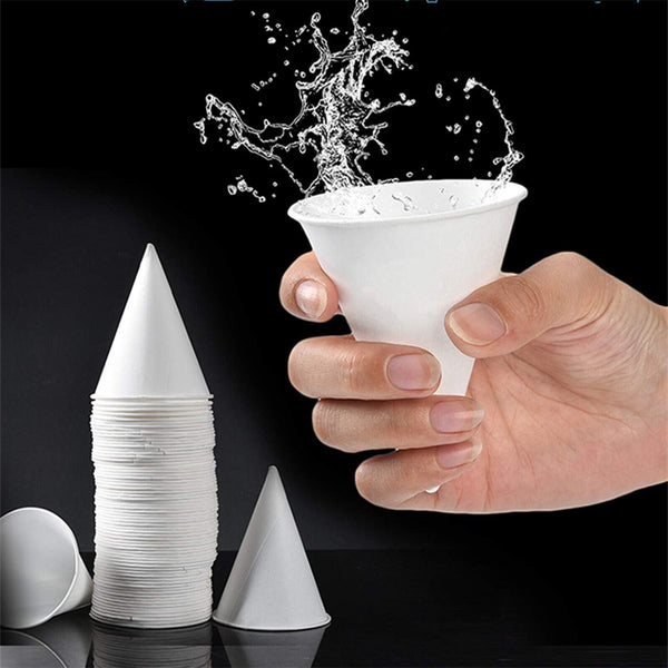 Cone Cups Snow Cone Cups Coated Leakproof Cone Cups for Slush Shave
