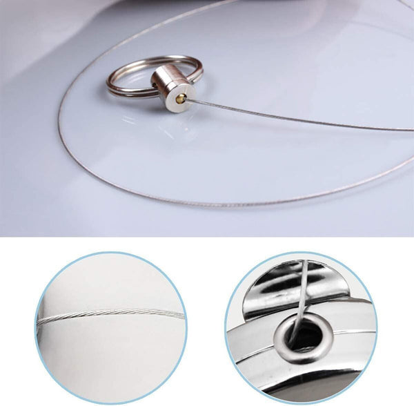 2 X Recoil Key Ring Carabiner Retractable Stainless Steel Chain ID Badge Pull AU