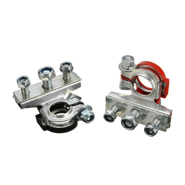 Positive Negative Heavy Duty Battery Terminals Connector Clamp Car Van CaravanAU
