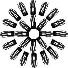 20PCS Double-grip Hair Clips Metal Snap Barrettes Hair Styling Tool Women Girls