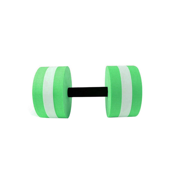 2x Green Water Dumbbells Aquatic Exercise Dumb bells Water Aerobics Workouts Barbells - Lets Party