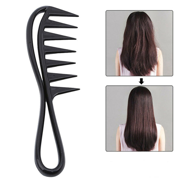 Wide Tooth Shark Hair Comb Detangler Curly Hair Hairdressing Massage Hair Brush - Lets Party