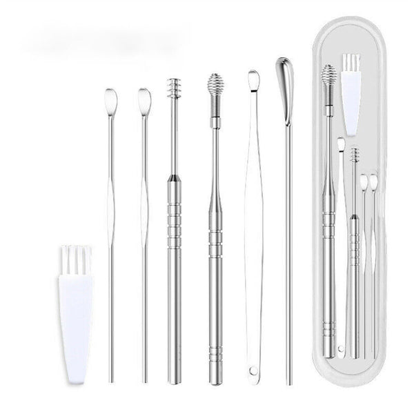 14pcs Stainless Steel Ear Pick Wax Cleaner Earpick Curette Remover Earwax Remova