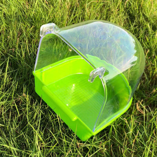 Bird Water Bath Tub For Pet Cage Hanging Bowl Parrot Birdbath Pet Cleaning AU