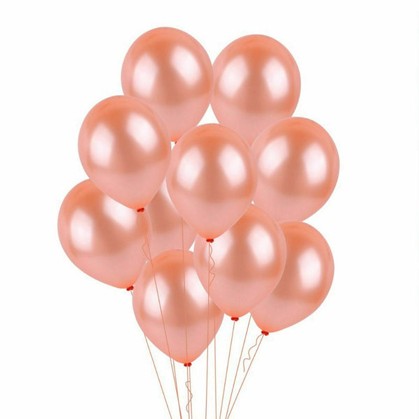 24pcs/set 30th Happy Birthday Balloon Rose Gold Chrome Confetti Number Balloons - Lets Party