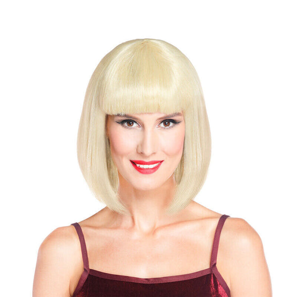 Womens Short Straight BOB Sleek Hair with bang Synthetic Cosplay Wig Wigs Party