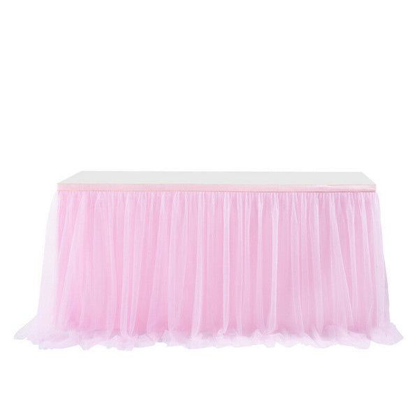 Tutu Tulle Table Skirt Fluffy Table Cloth Cover For Wedding Party Decor Fashion