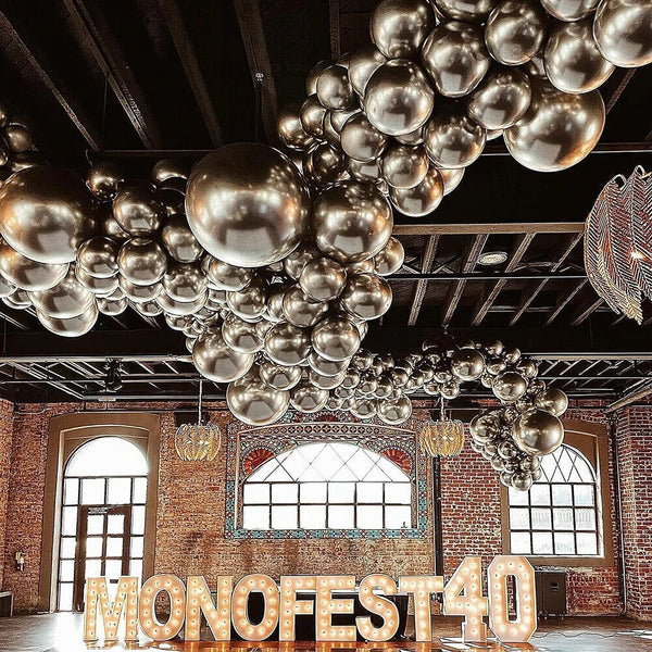 20x Latex Balloons 10inch/25cm Silver Pearl Retro Balloon Party Wedding Birthday