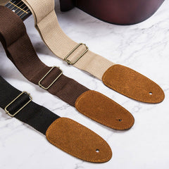 Luxury Leather Cotton Guitar Acoustic Electric Basses Guitar Strap Adjustable AU