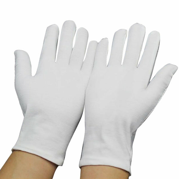 5/10/20Pairs White Cotton Gloves Costume Jewellery Hands Protector Handling Work