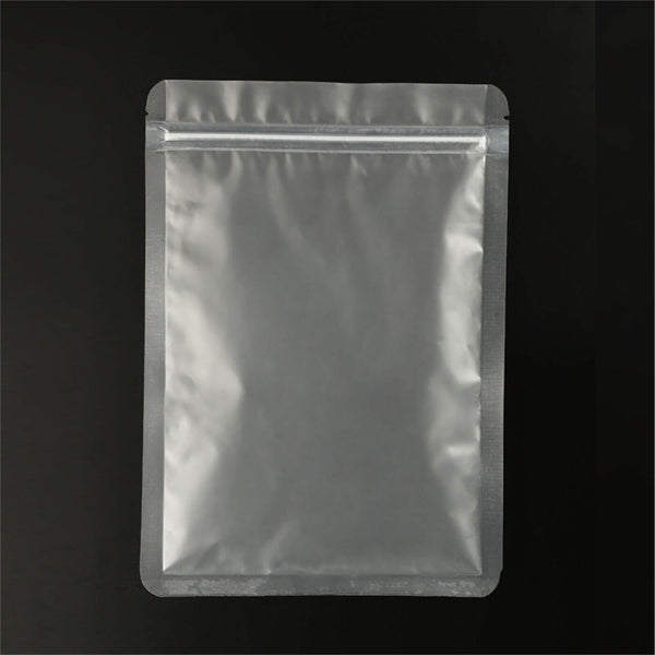 100PCS Frosted Clear Bags Heat Seal Zip Lock Food Grade Pouches Reusable New AU