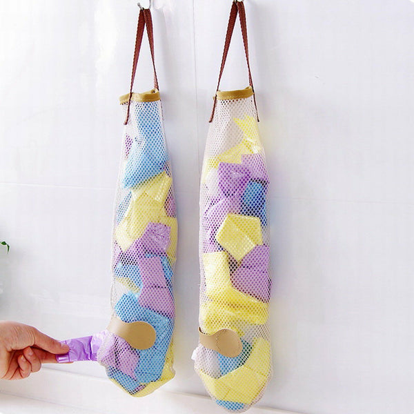 Vegetable Food Storage Bag Onion Garlic Hanging Bags Hollow Breathable Mesh Bag