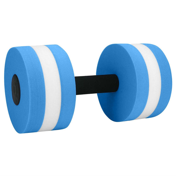 2x Blue Water Dumbbells Aquatic Exercise Dumbells Water Aerobics Workouts Barbells - Lets Party