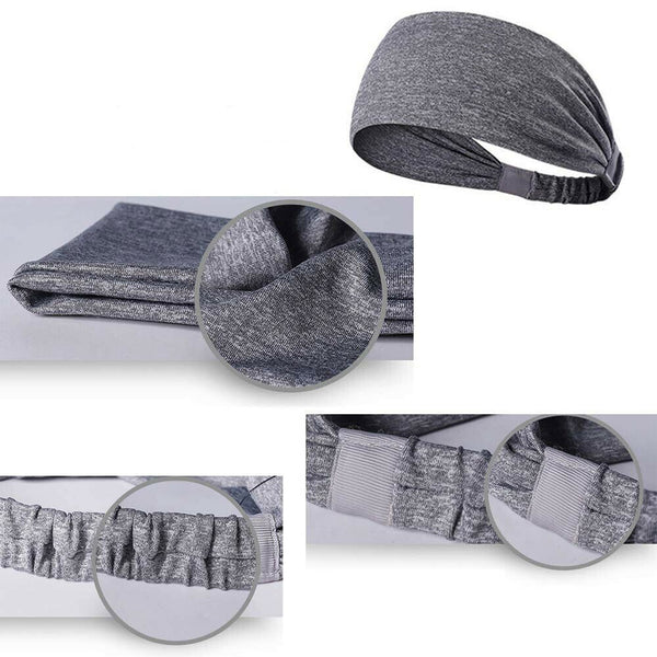 Headbands Men Women Sweatband Head Band Hair Gym Yoga Stretch Sport Sweat Band - Lets Party