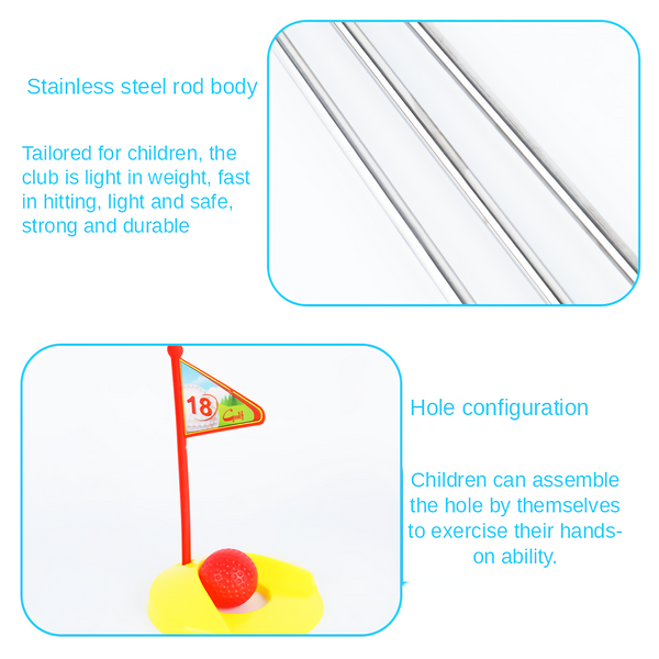 Kids Golf Club Set Mini Golf Practice Children Play Game Educational Outdoor Toy - Lets Party