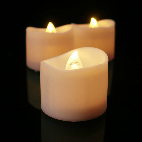 Candles Tealight Led Tea Light Flameless Flickering Wedding Battery Included - Lets Party
