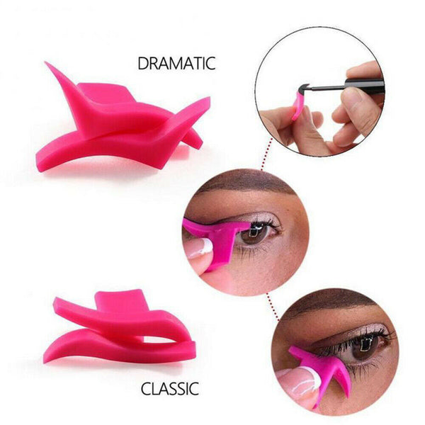 Wing Eyeliner Template Tool Cat Vamp Stamp Easy to Stencil Makeup Eye Kit Brush - Lets Party