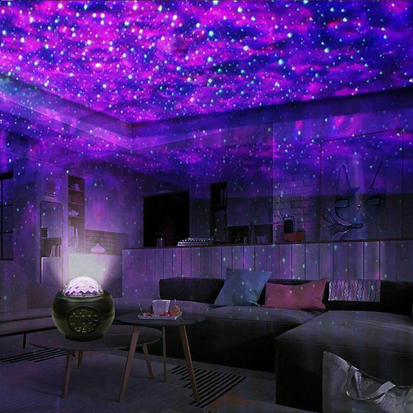 Galaxy Starry Night Lamp LED Star Projector Night Light Ocean Wave Projector KC - Lets Party