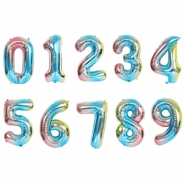 81cm Iridescent Rainbow Foil Balloons 32