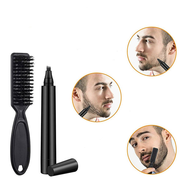 Hair Beard Filler Pen With Beard Brush Beard Camouflage Hair Grower Beard Fr Men - Lets Party